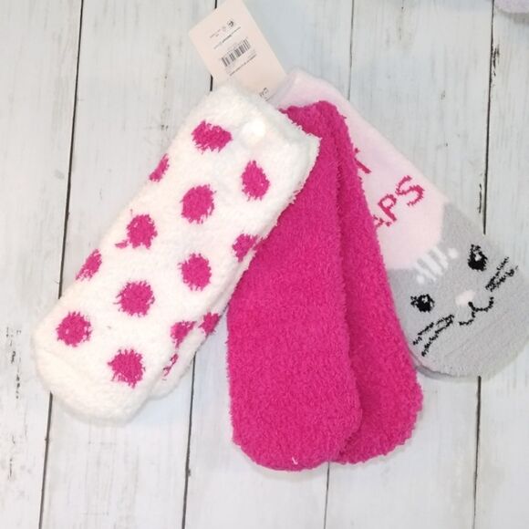Womens Fuzzy Slipper Socks 2 Packs - Picture 3 of 5